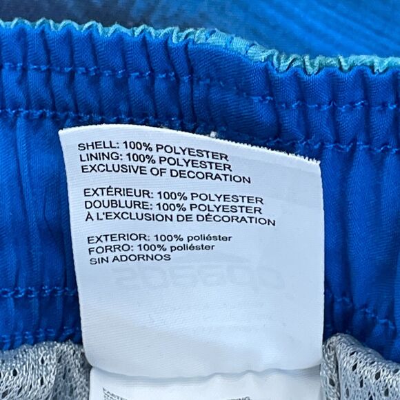 Speedo Swim Trunks Mens Small Blue Ombre Lined Board Shorts Beach Outdoor Lake - Picture 11 of 12